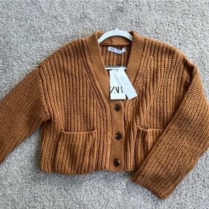 NWT ZARA brown sweater